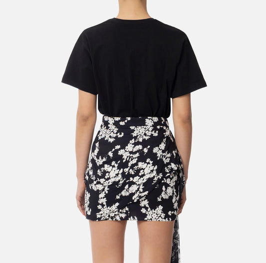 ELISABETTA FRANCHI T-shirt in jersey con logo embossed
